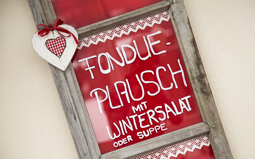 Fondue Plausch Tafel